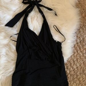 Bebe Black Halter Top Small